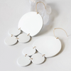 Paloma Leather Earrings in White
