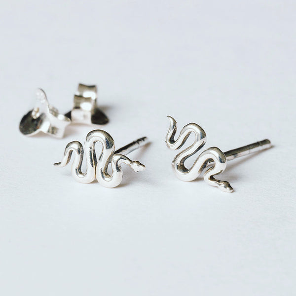 Sterling silver snake stud outlet earrings