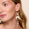 Moon Earrings with Pearls