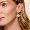 Catalina Leather Earrings in Gold