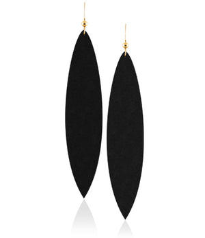 Midnight Leather Earrings
