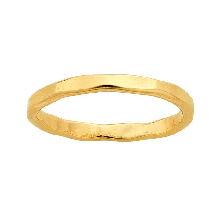 Gold Hammered Stackable Ring