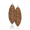 Rose Gold Chain Leather Earrings