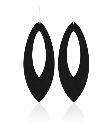 Midnight Cutout Leather Earrings