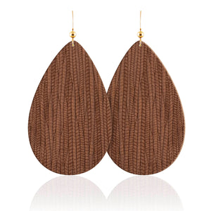Sequoia Teardrop Leather Earrings