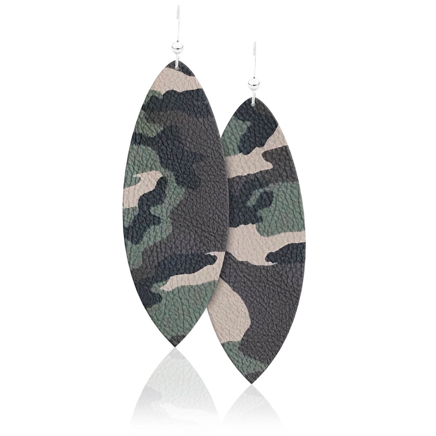 Camo Leather Earrings Camo Leather Earrings