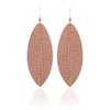 Rose Gold Linked Leather Earrings
