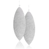 Silver Luster Leather Earrings